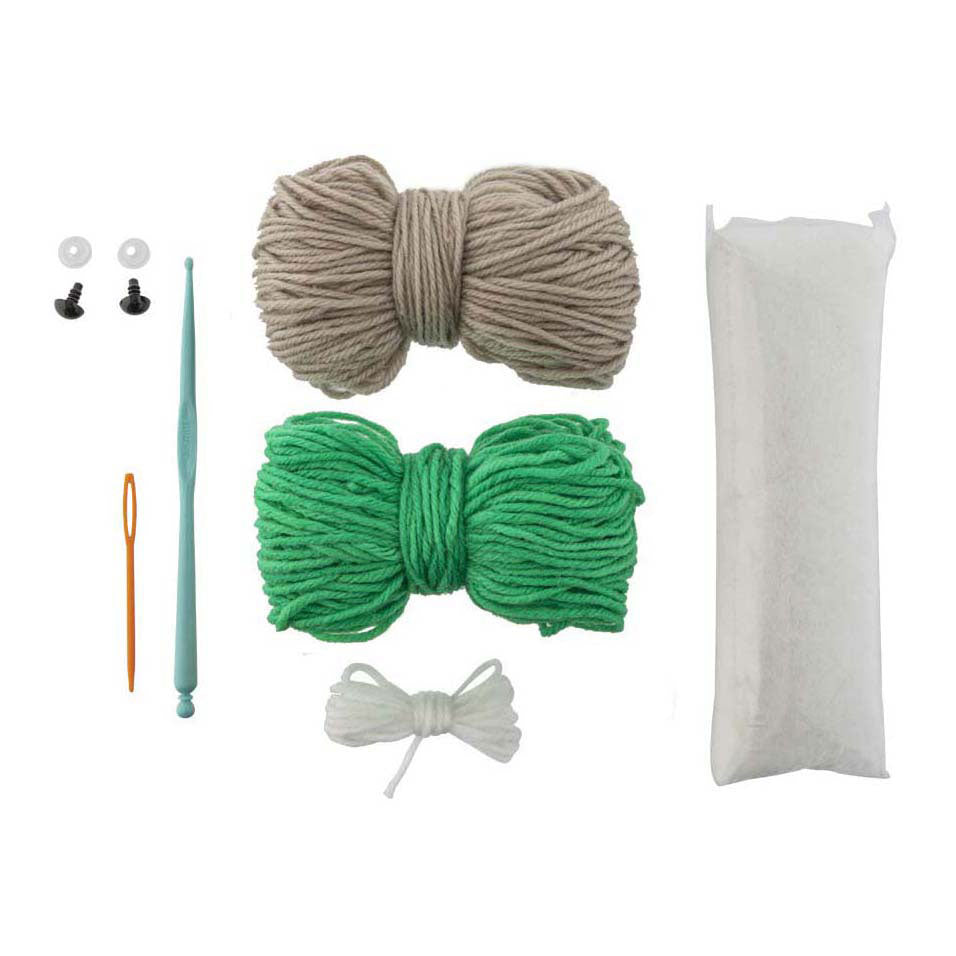 Kit tartaruga all'uncinetto per gruppo creativo - incl. ago e filo