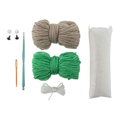 Kit de crochet para grupo de manualidades creativas tortuga - incl. aguja e hilo