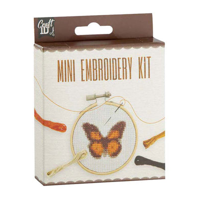 Creative craft group mini embroidery set butterfly - incl. needle and thread