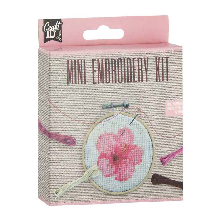 Juego de mini bordado de flores Creative Craft Group - incl. aguja e hilo