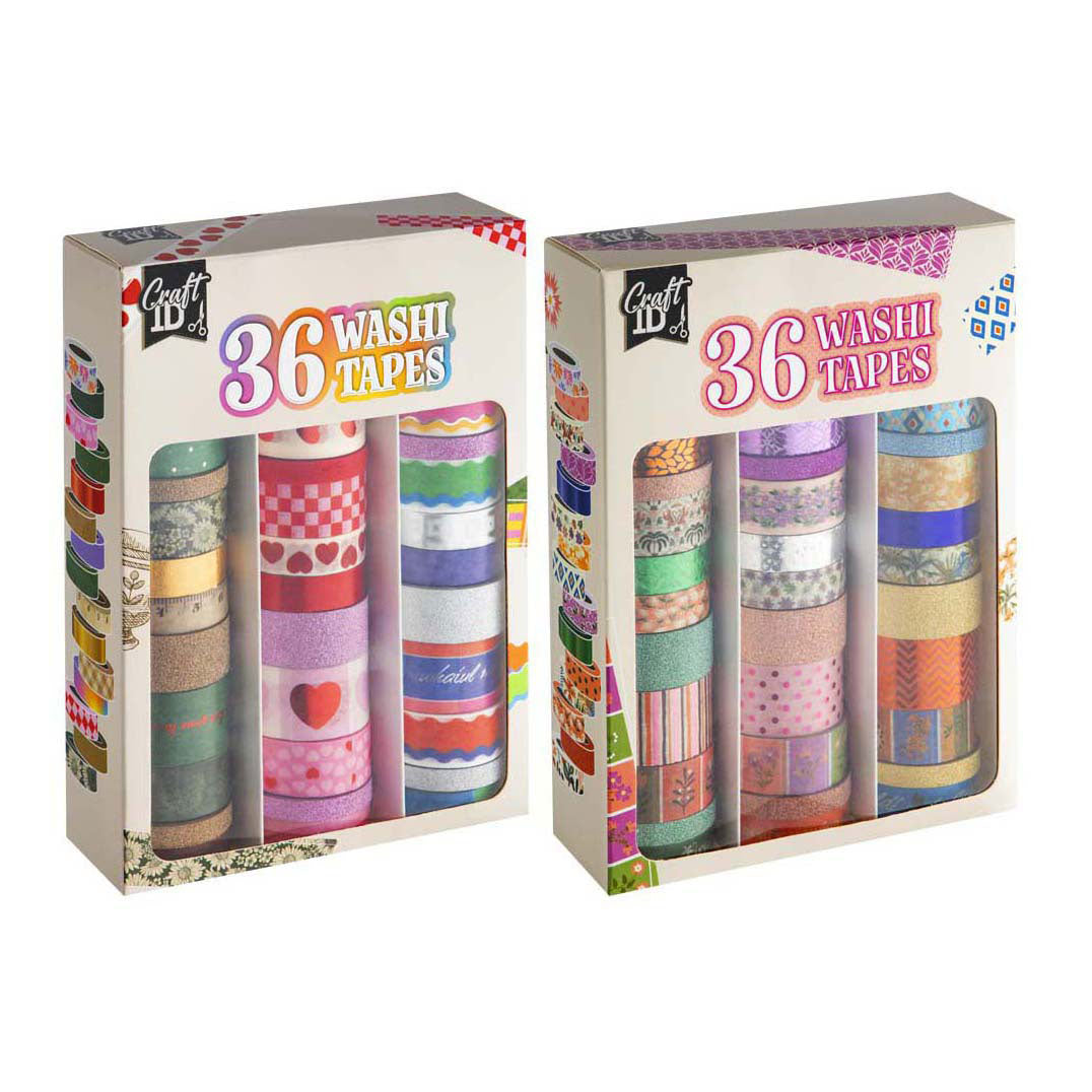 Set nastri washi per gruppi creativi creativi 3m - 36pz.
