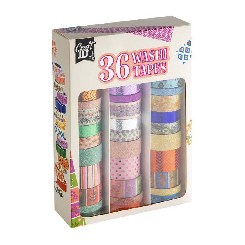 Set nastri washi per gruppi creativi creativi 3m - 36pz.