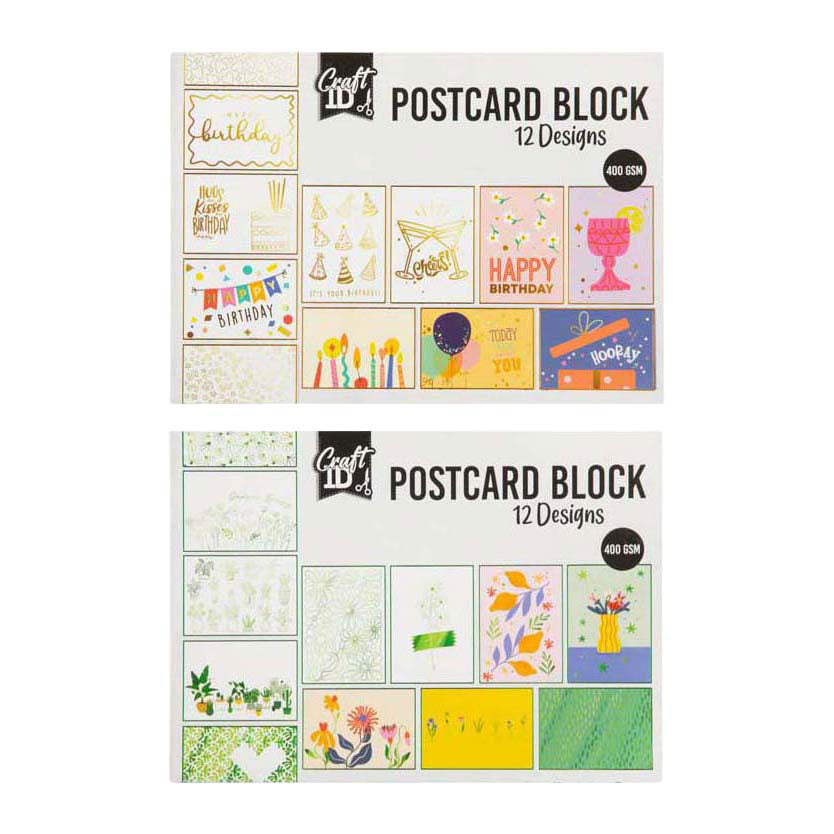 Postales creativas de grupos de manualidades 17,6x12,5cm - 12 diseños