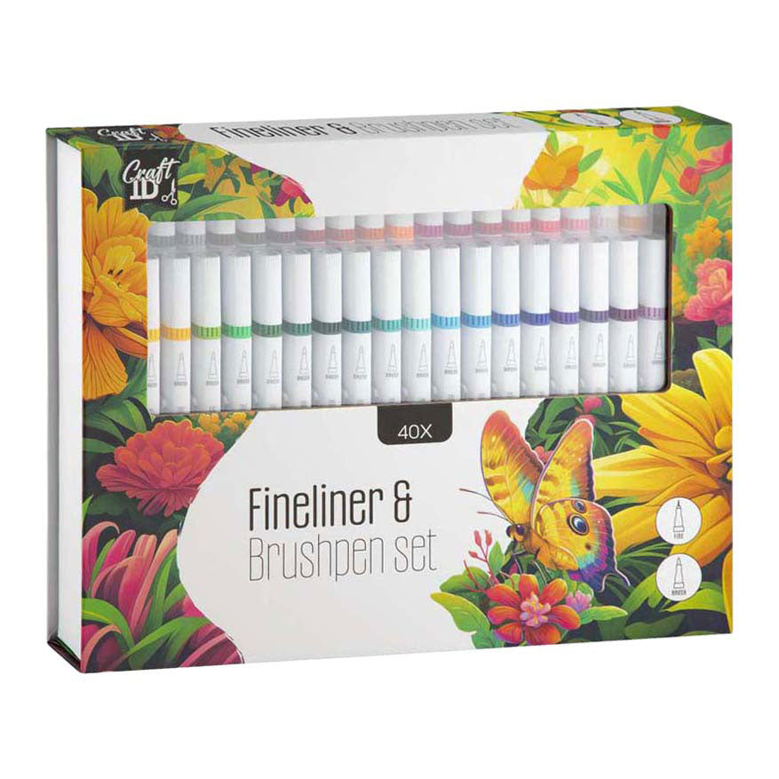 Pennello fineliner Craft ID Colour Set 40 pezzi