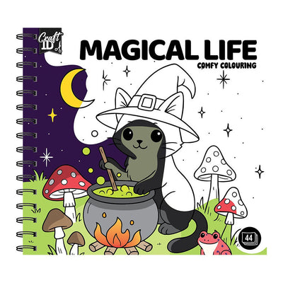 Libro para colorear en grupo de manualidades creativas, lindo y cómodo: vida mágica
