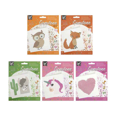 Creative craft group gemstone card kit dieren