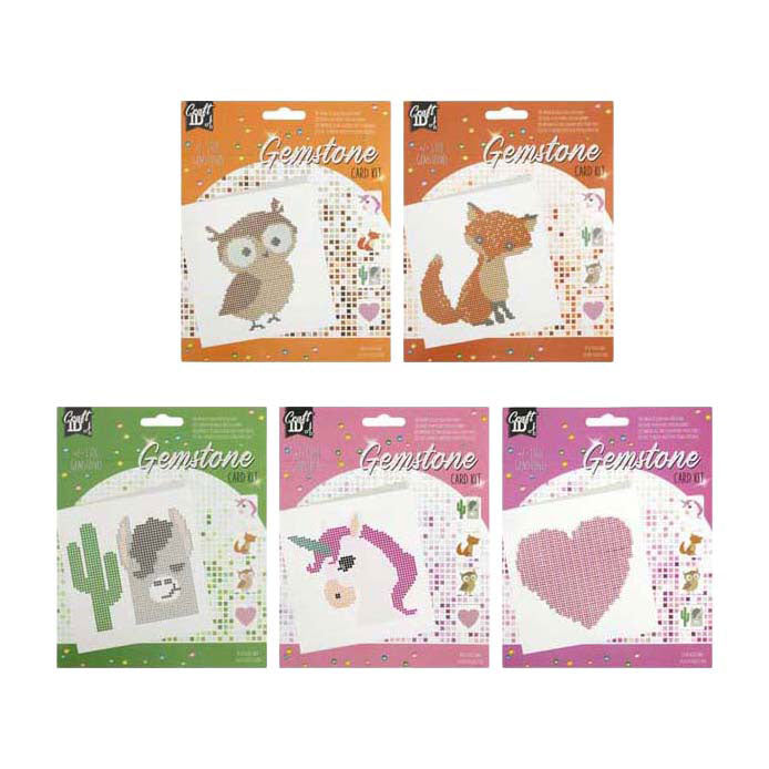 Creative craft group gemstone card kit dieren