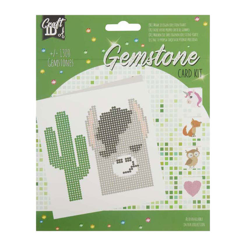 Kit de tarjetas de piedras preciosas de grupo de manualidades creativas