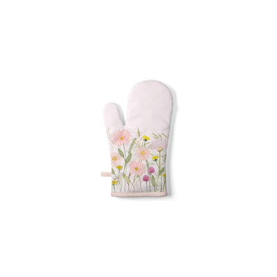Guanto da forno Ambiente fiori pastello rosa