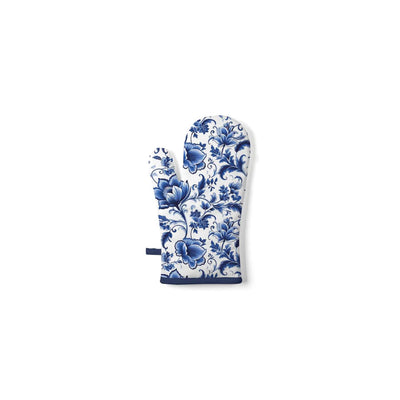 Guanto da forno Ambiente Delft fiori blu