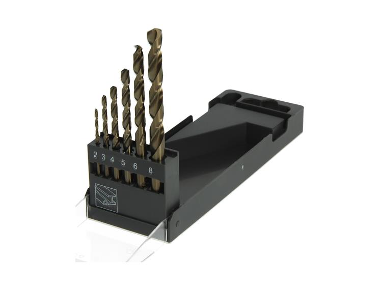Mack 1065485 - punta per metallo hss co5% din 338 set 6 pezzi 2-8mm | 5 pezzi