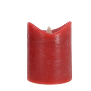 Daily home LED candle 7.5x10 cm red | 4 pieces - afbeelding 2