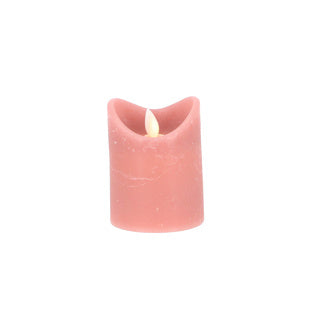 Candela LED quotidiana per la casa 7,5x10 cm rosa | 4 pezzi