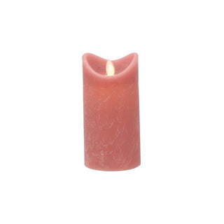 Candela LED quotidiana per la casa 7,5x15 cm rosa | 4 pezzi