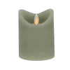 Daily home led kaars 7,5x10 cm groen | 4 stuks