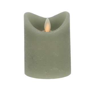 Vela LED Daily Home 7,5x10 cm verde | 4 piezas