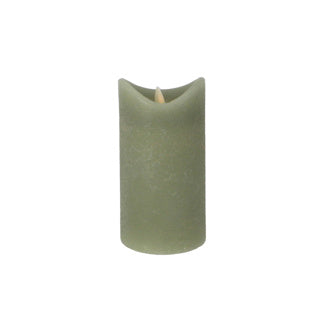Candela LED quotidiana per la casa 7,5x15 cm verde | 4 pezzi