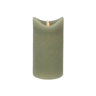 Candela LED quotidiana per la casa 7,5x15 cm verde | 4 pezzi