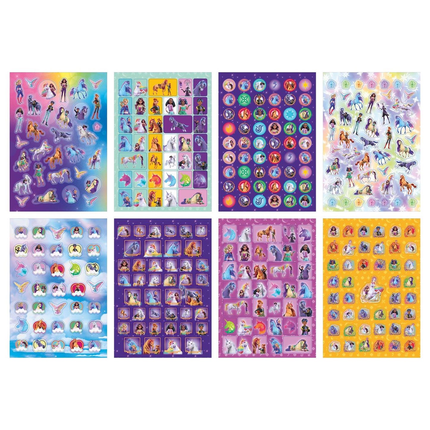 Moxy unicorn academy glitter stickerboek a5 - 8 vellen