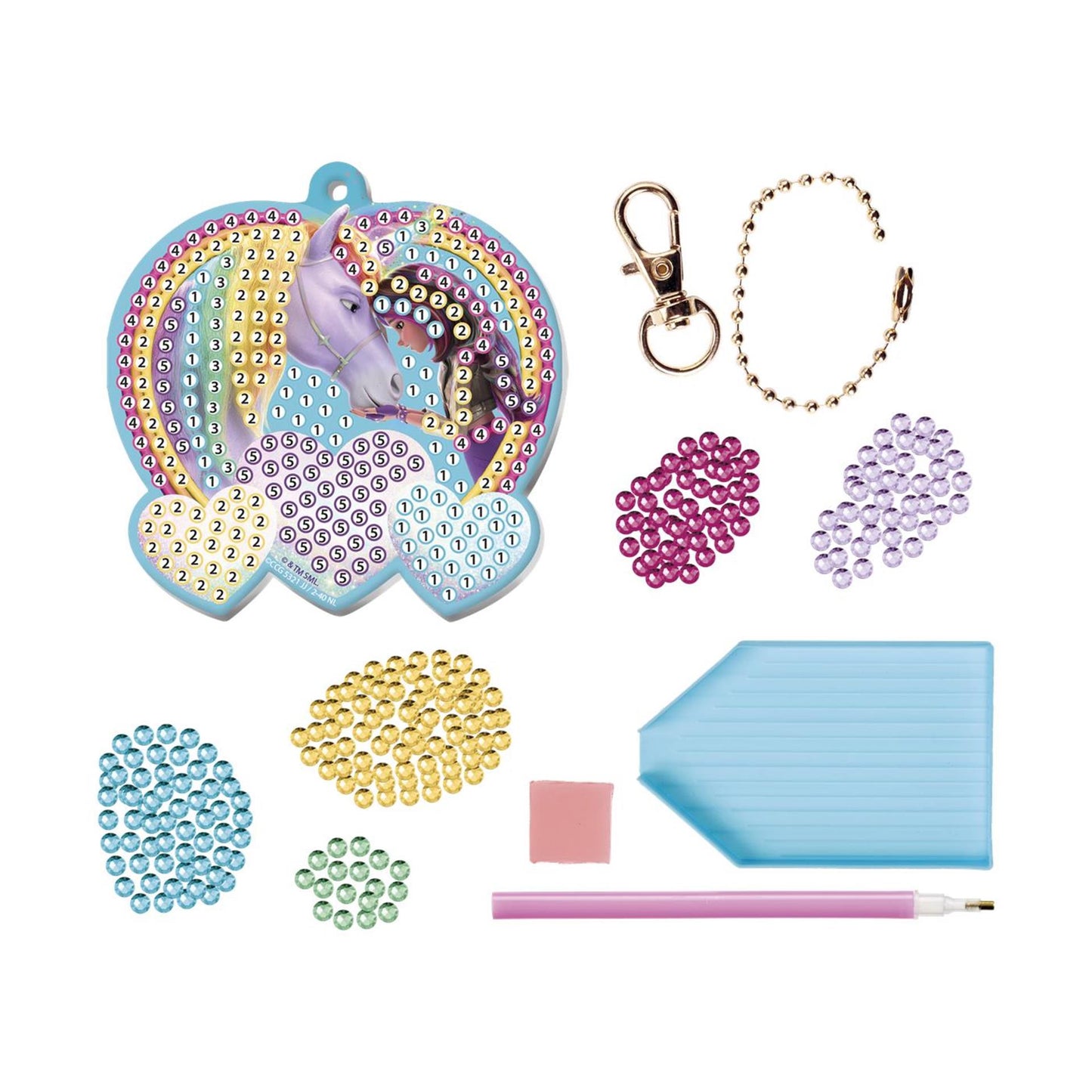 Portachiavi unicorno con pittura diamante Moxy
