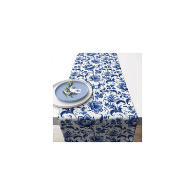Ambiente tafelloper 40x150cm delft blauw florals