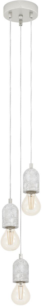 Eglo silvares - hanglamp - 3 lichts - grijs