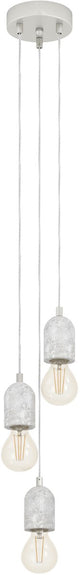 Eglo silvares - hanglamp - 3 lichts - grijs