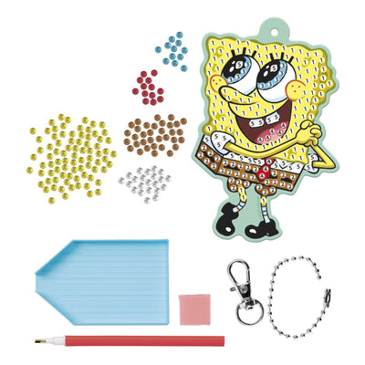 Portachiavi con pittura a diamante Moxy Spongebob