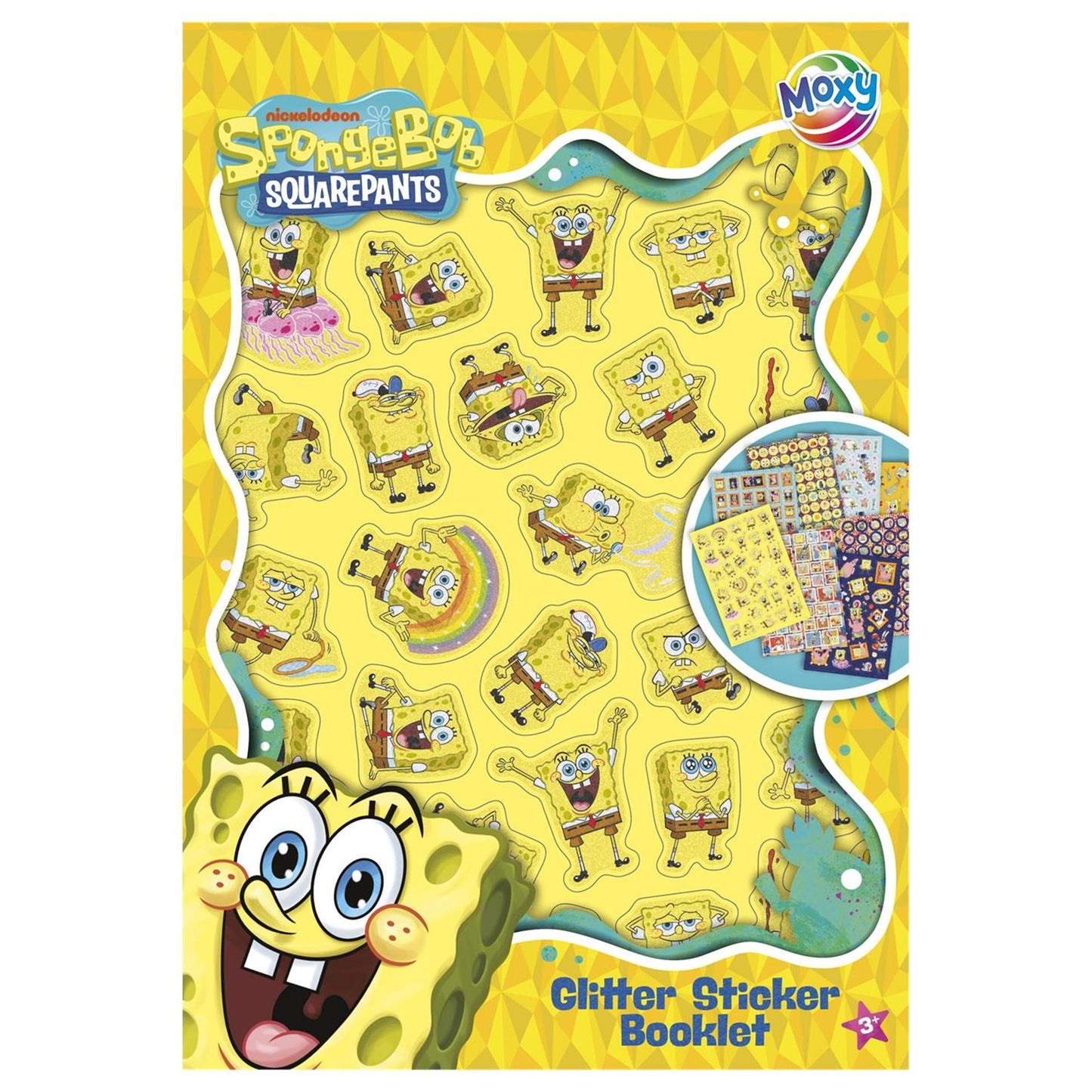Libro de pegatinas de bob esponja del grupo de manualidades creativas a5 - 8 hojas