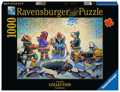 Puzzle Ravensburger sulla pesca sul ghiaccio 1000 pezzi