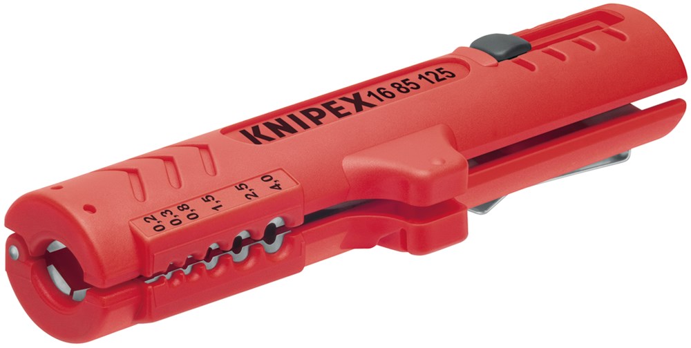 Knipex universele kabelstripper 1685125sb kabelstrip- ontmantelingsgereedschap (rood blauw)