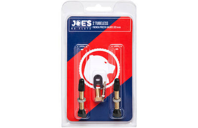 Joes joe's no flats - tubeless presta ventiel 32mm (2 stuks)