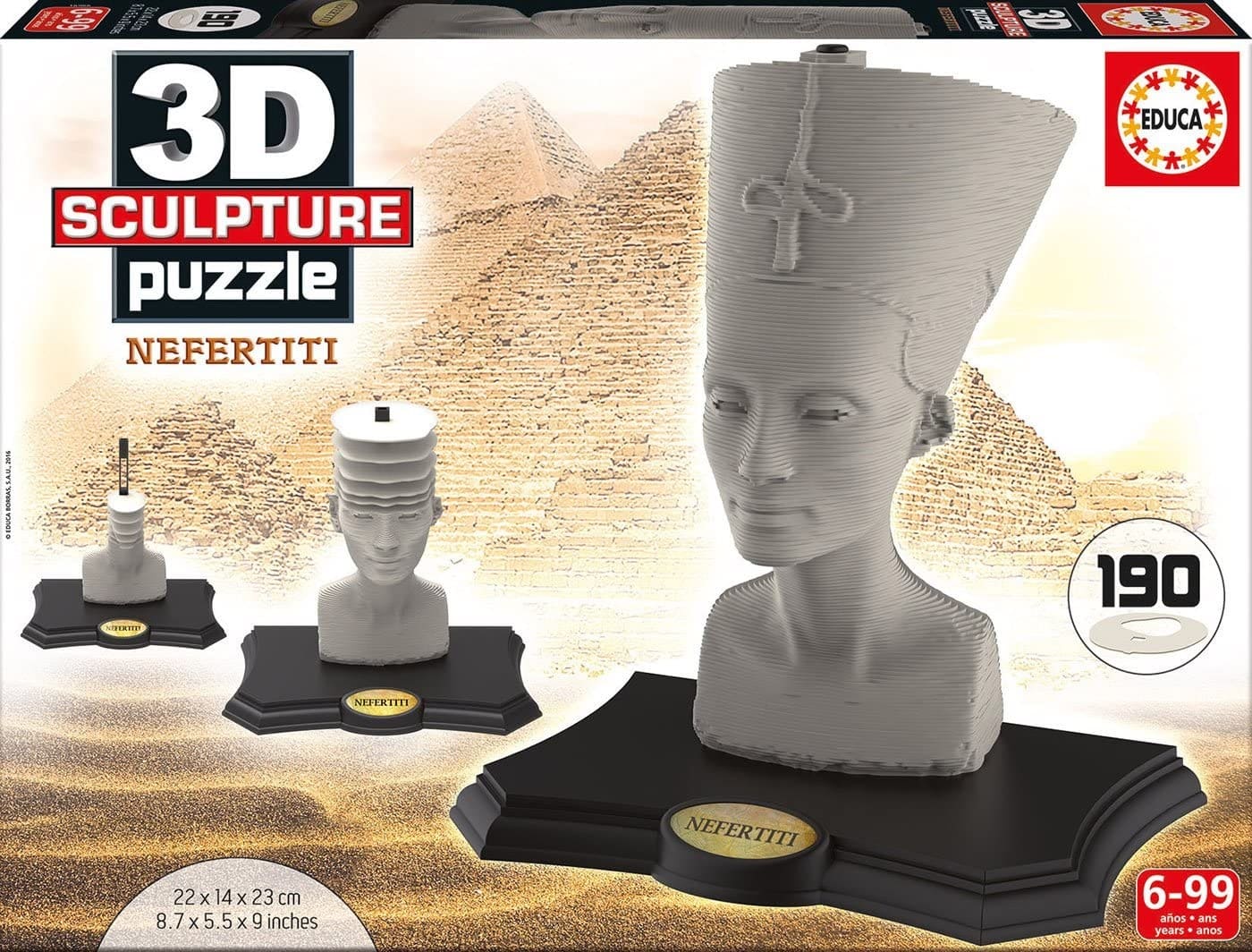 Puzzle de escultura 3D de Nefertiti 190 piezas