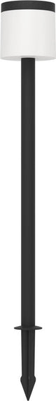 Lampada a picchetto solare Eglo Pantete - lampada da terra per esterni - energia solare - LED - 115 cm - bianco e nero