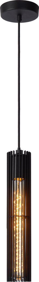 Lucide lionel - lampada a sospensione - ø 6,5 cm - 1xe27 - nero
