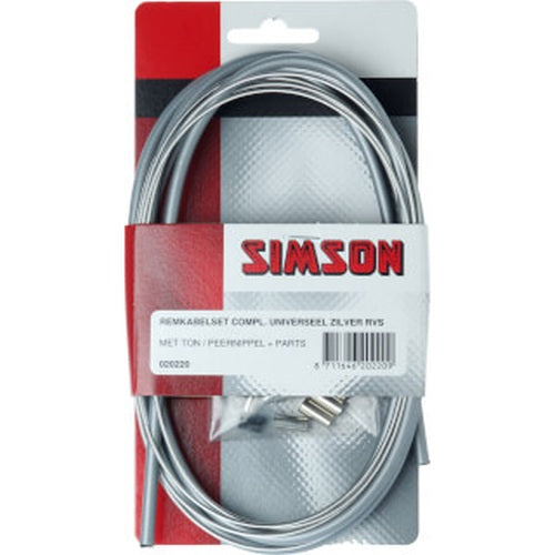 Brake cable set universal 1.70 meters gray