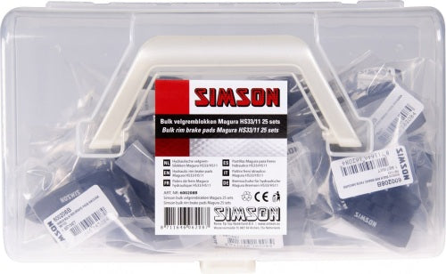Simson hydrolische velgremblokken magura box 25 sets 600208b