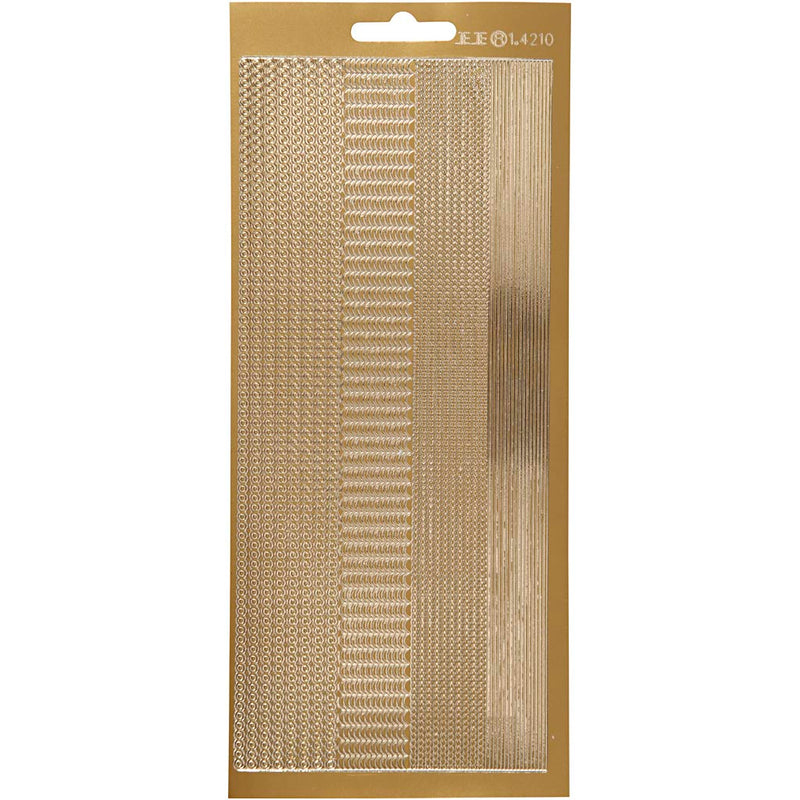 Pegatinas de empresa Creativ, cenefas, hoja 10x23 cm, dorado, 1 hoja