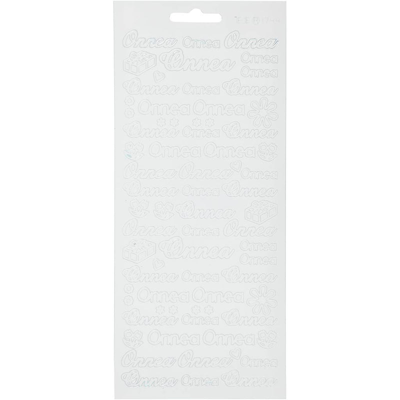 Pegatinas de empresa Creativ, onnea, hoja 10x23 cm, blanco, 1 hoja