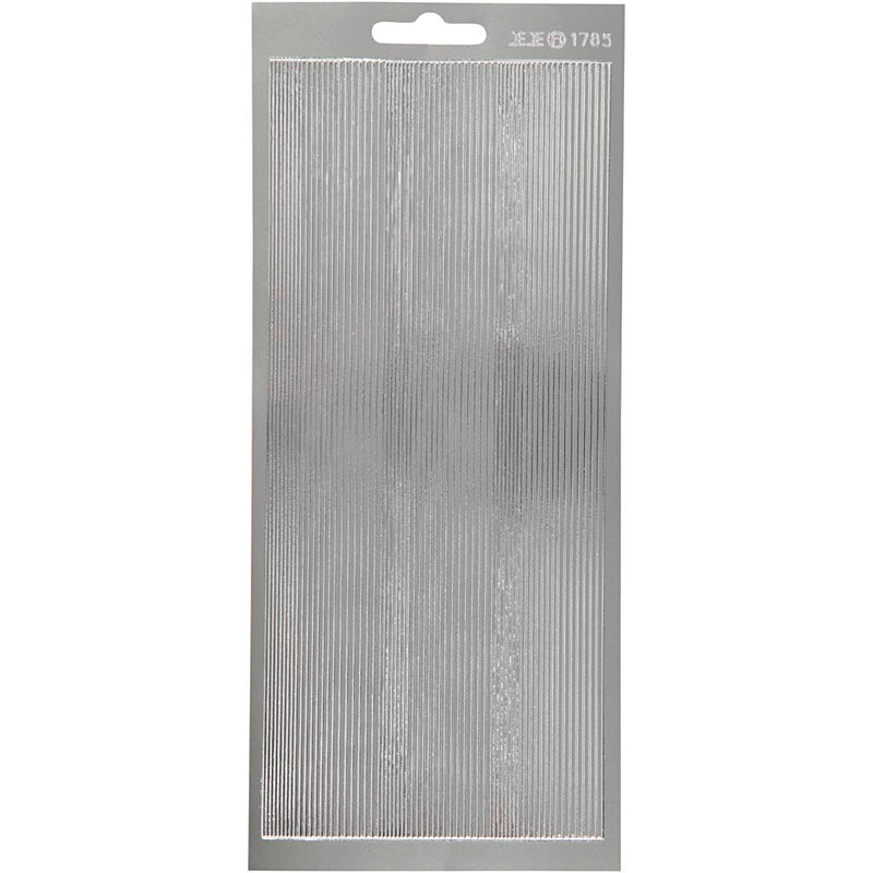Pegatinas de empresa Creativ, cenefas, hoja 10x23 cm, plata, 1 hoja