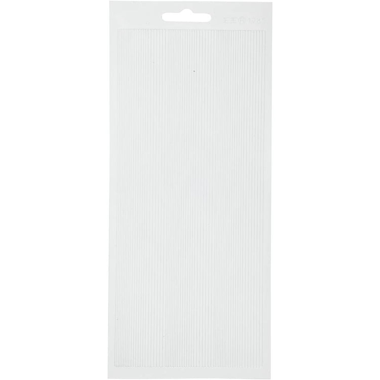 Stickers, randen, vel 10x23 cm, wit, 1 vel
