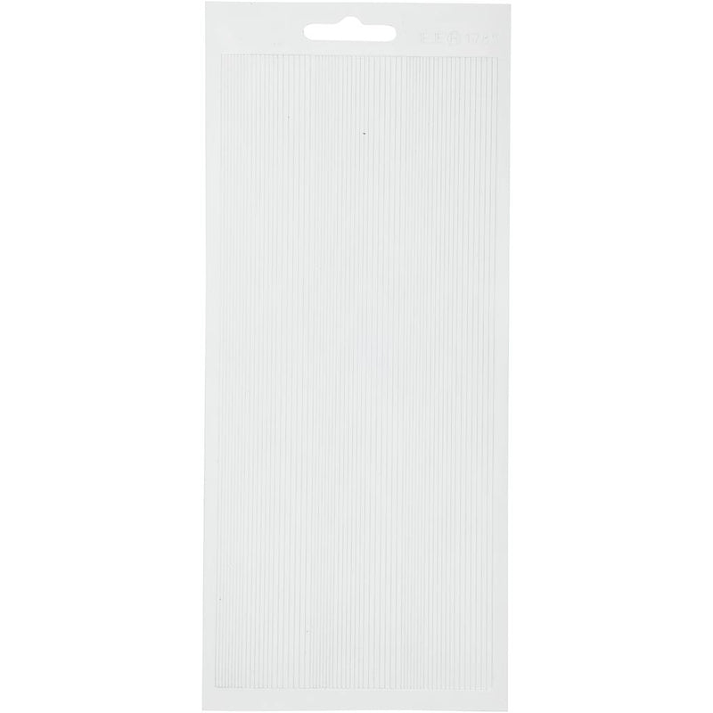 Stickers, randen, vel 10x23 cm, wit, 1 vel