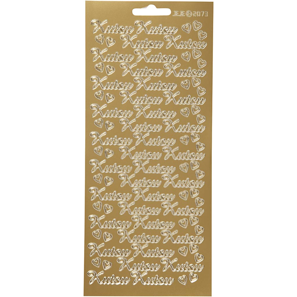 Pegatinas Creativ Company, kutsu, hoja 10x23 cm, dorado, 1 hoja