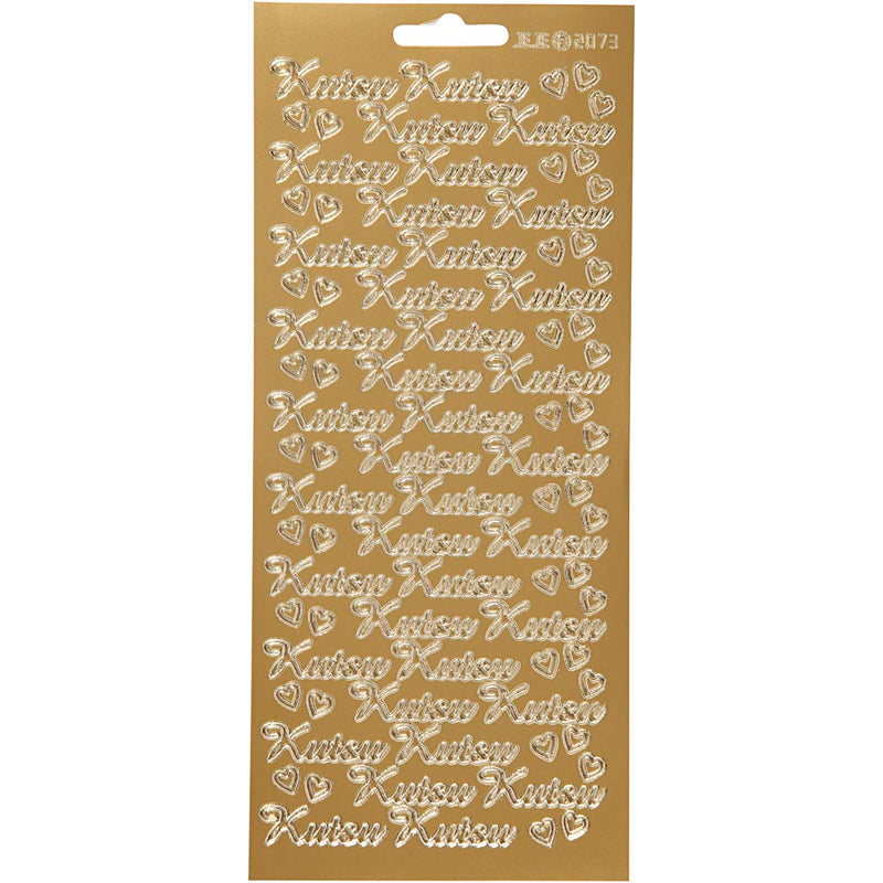 Pegatinas Creativ Company, kutsu, hoja 10x23 cm, dorado, 1 hoja