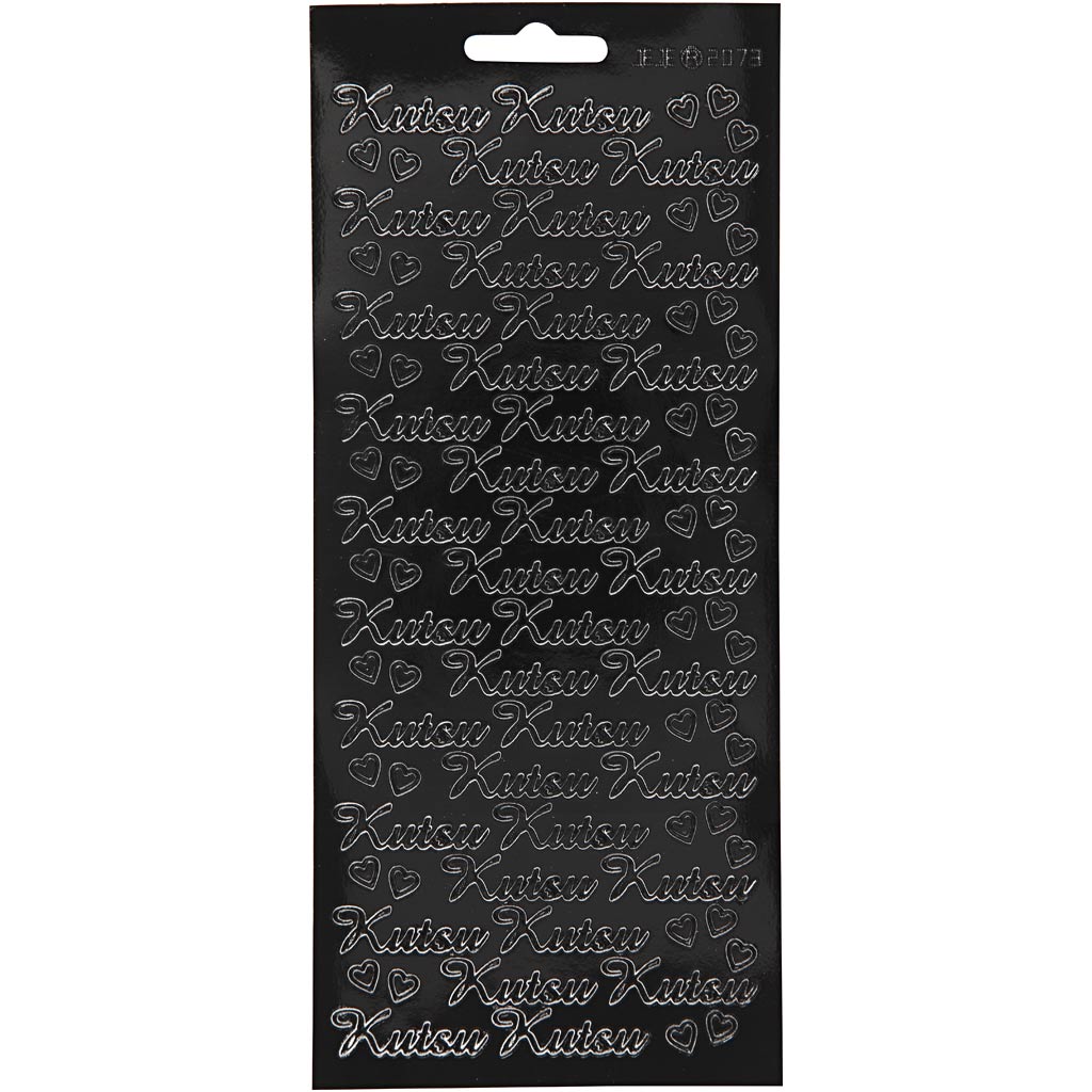 Pegatinas Creativ Company, kutsu, hoja 10x23 cm, negro, 1 hoja