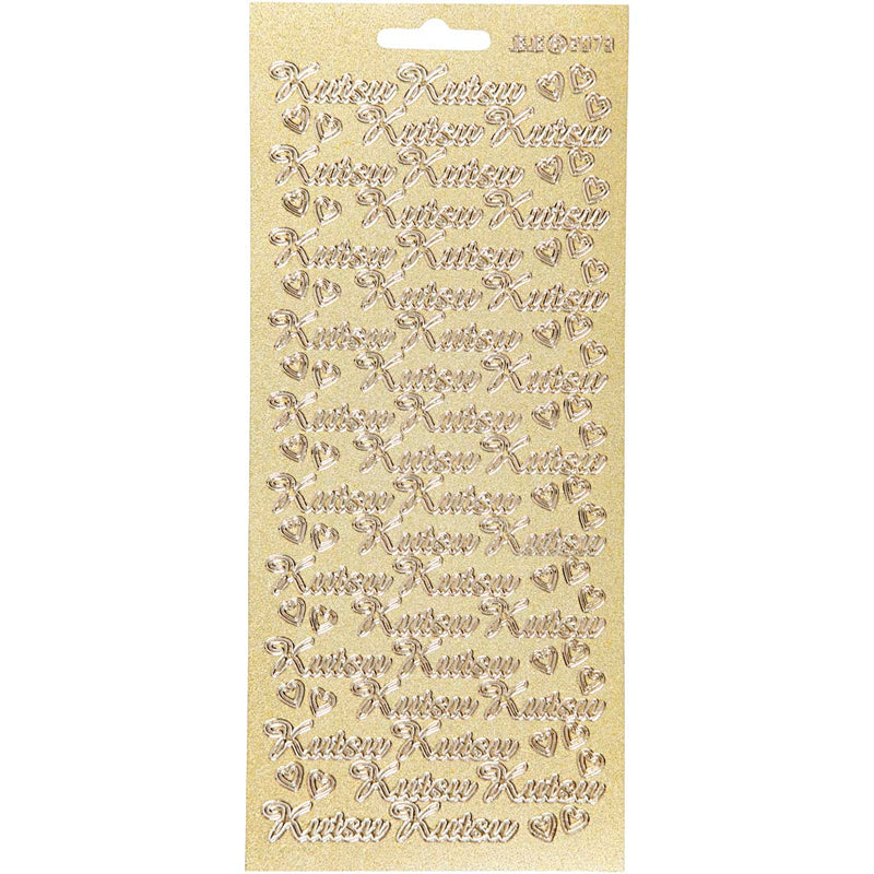 Pegatinas Creativ Company, kutsu, hoja 10x23 cm, dorado, 1 hoja