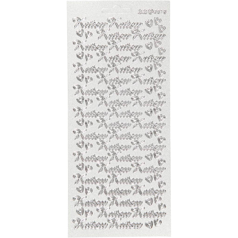 Pegatinas Creativ Company, kutsu, hoja 10x23 cm, plata, 1 hoja