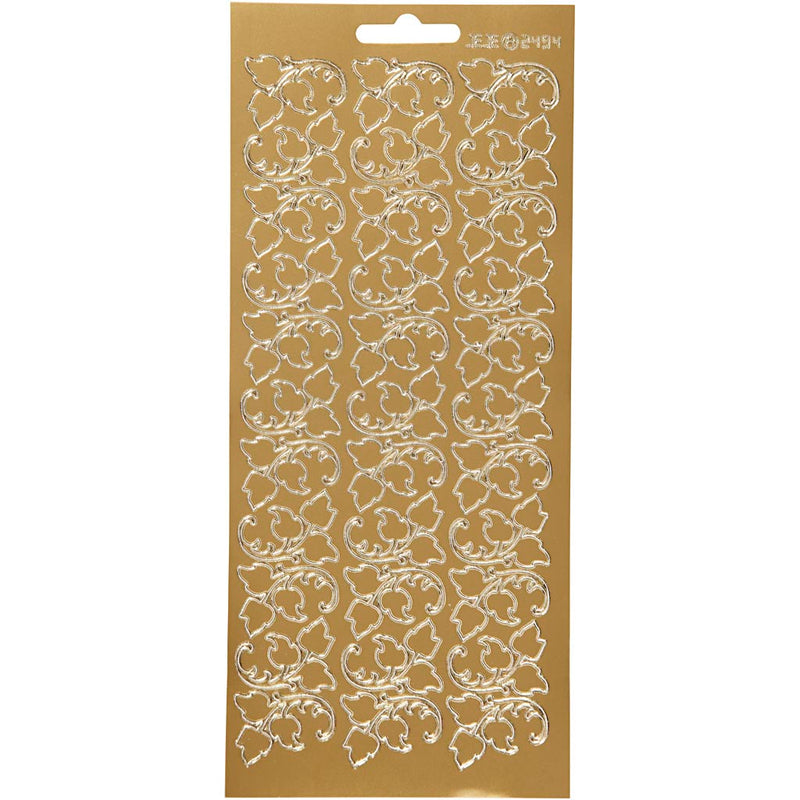 Pegatinas Creativ Company, hojas, hoja 10x23 cm, dorado, 1 hoja
