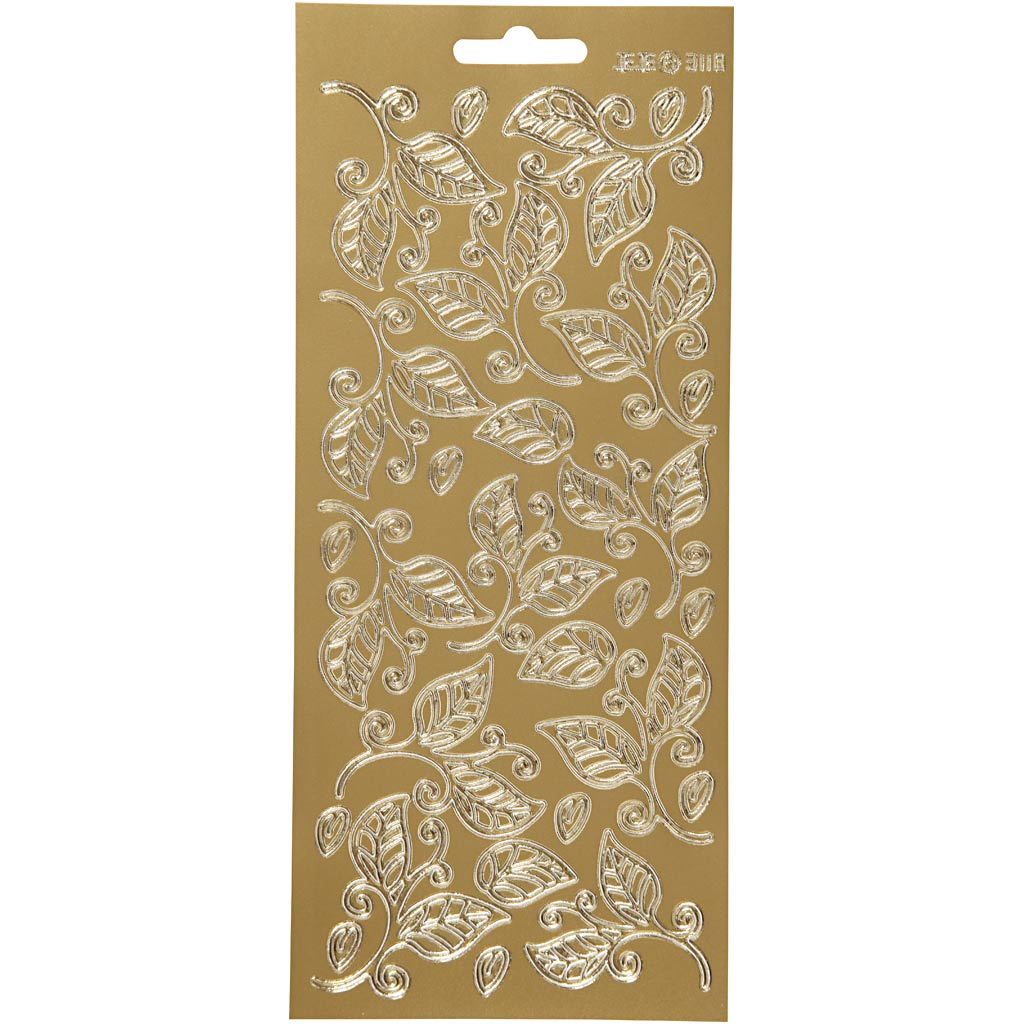 Pegatinas Creativ Company, hojas, hoja 10x23 cm, dorado, 1 hoja