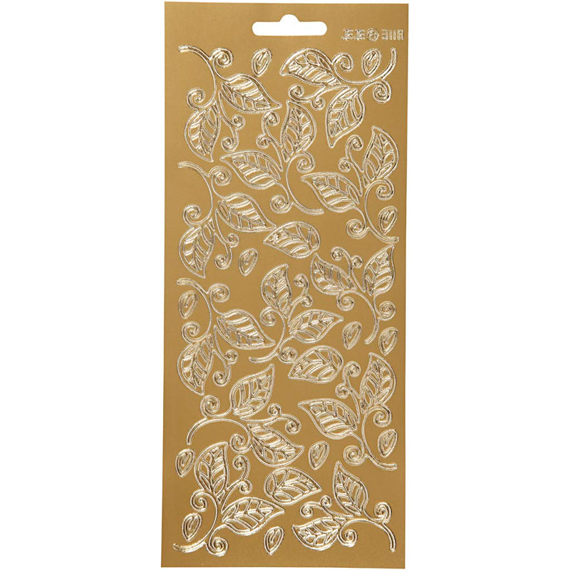 Pegatinas Creativ Company, hojas, hoja 10x23 cm, dorado, 1 hoja
